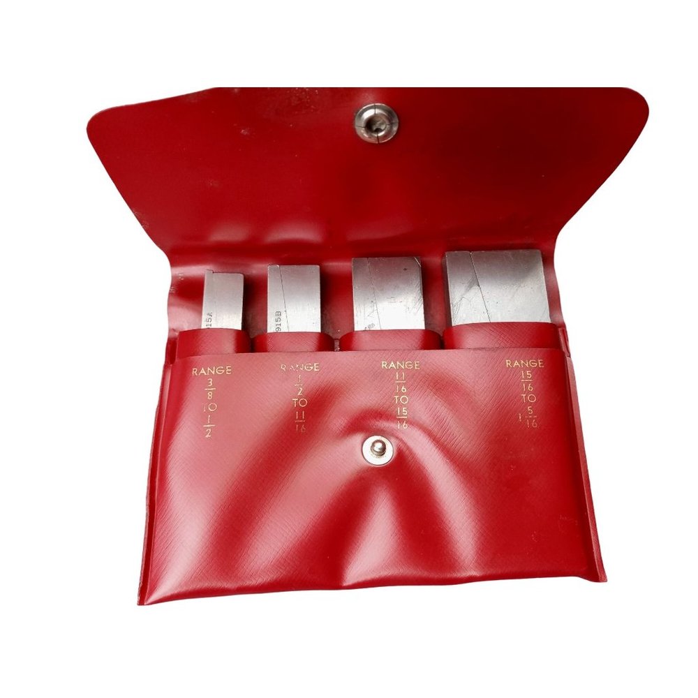 Vintage Lufkin Adjustable Parallels 915M Set Of 4 USA 915A 915B 915C 915D Case